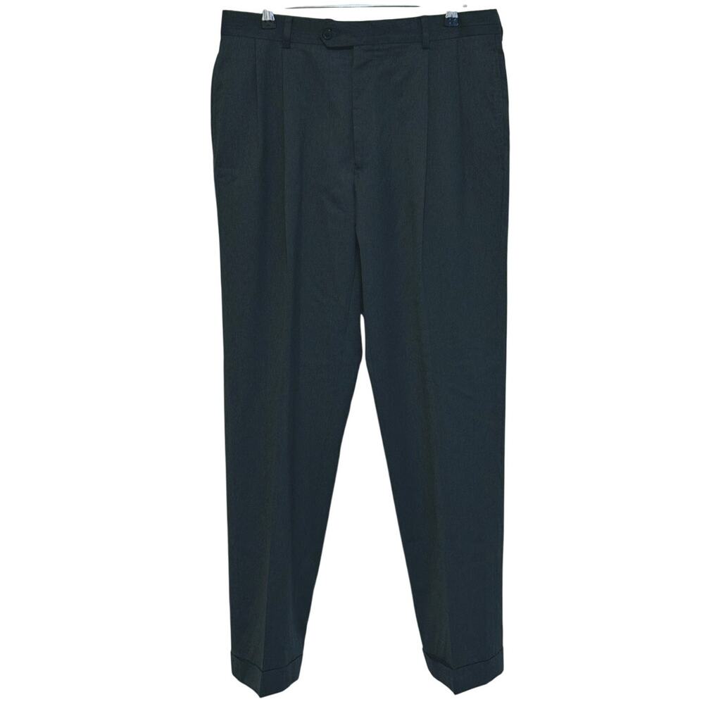 Jos. A. Bank Mens Business Trouser Dress Pants Size 35x33 Charcoal Gray Modern
